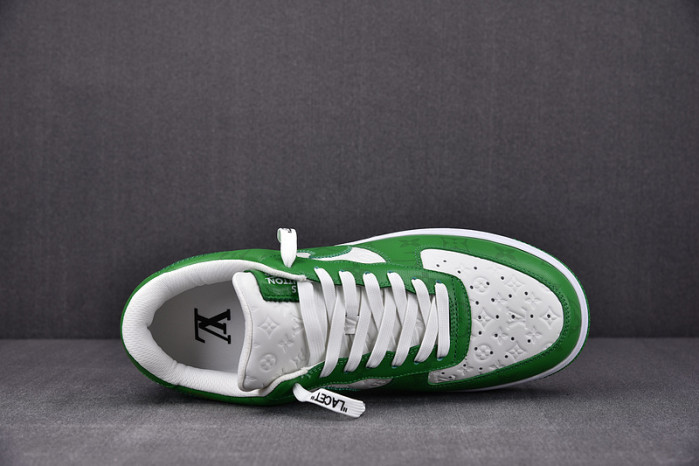 nike low air force 1 x green white