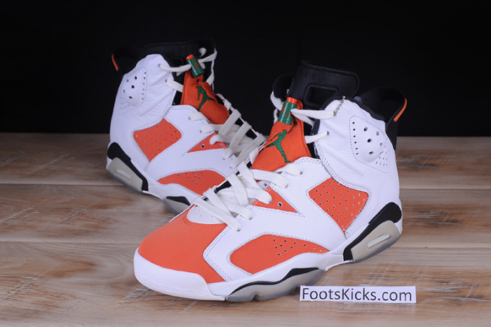 air jordan 6 retro nrg g8rd "gatorade" orange mens 384664-145