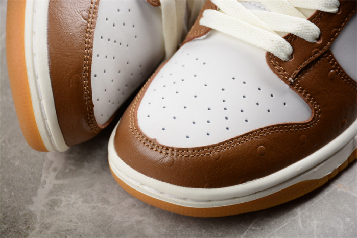 nike dunk low lx "brown ostrich" fj2260-001