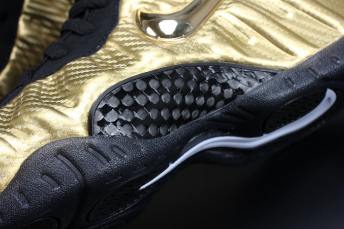 air foamposite pro “metallic gold” black mens 624041-701