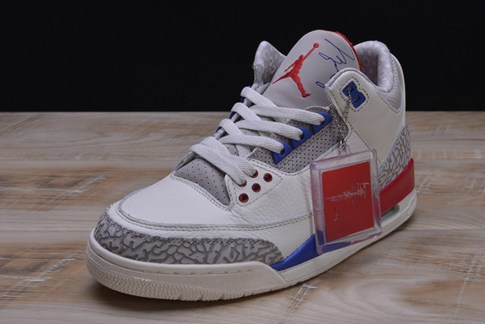 air jordan 3 retro "charity game" sail red mens 136064-140