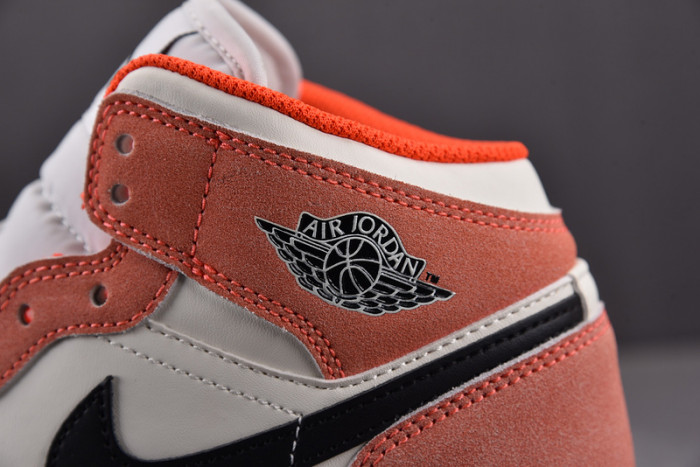 air jordan 1 mid se orange suede dv1336-800