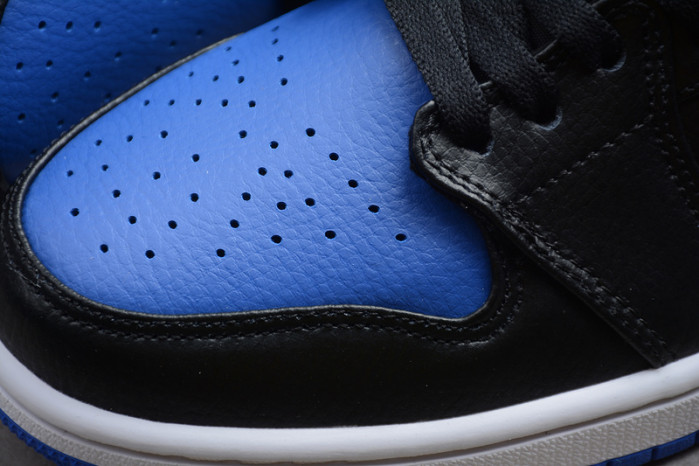 air jordan 1 mid black hyper royal 554724-068