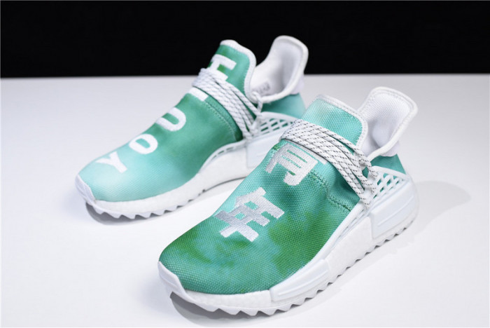 pharrell x nmd hu holi nmd mc "youth" green/white f99760