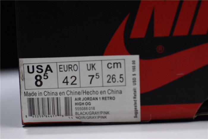 air jordan 1 neutral grey hyper crimson 555088-018