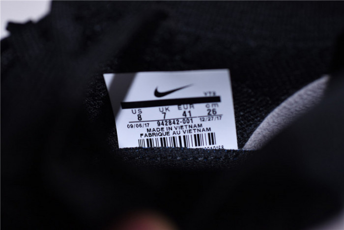 nike air vapormax flyknit 2.0 running sneakers black/grey 942842-001