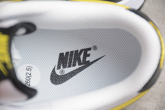 nike dunk low black yellow white fq2431-001