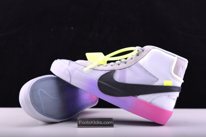 nike blazer mid ofw wolf grey serena "queen" aa3832-002