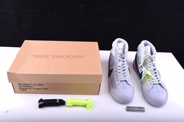 nike blazer mid ofw wolf grey serena "queen" aa3832-002