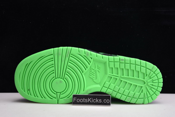 ofw x nike air rubber dunk “green strike” cu6015-001