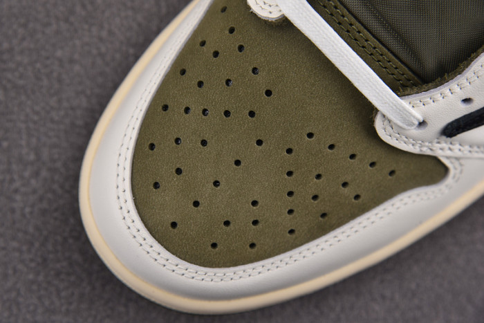 travis scott x air jordan 1 low og medium olive dm7866-200