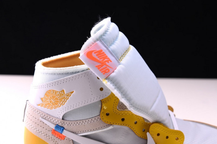 ofw air jordan 1 retro yellow white aq0818-149