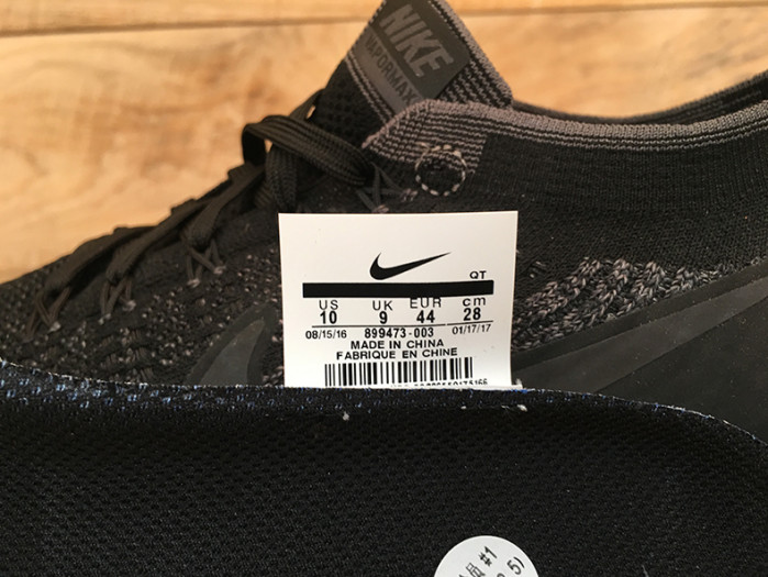 nikelab air vapormax flyknit "triple black" - 899473 003