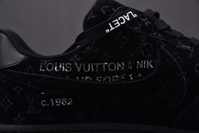 nike low air force 1 x full black