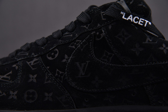 nike low air force 1 x full black