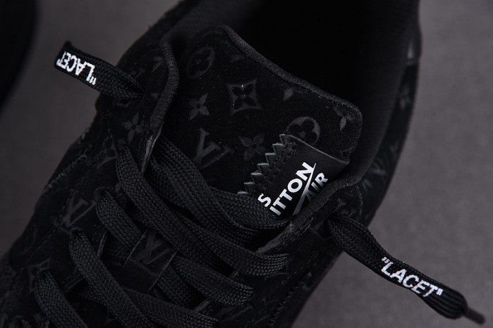 nike low air force 1 x full black