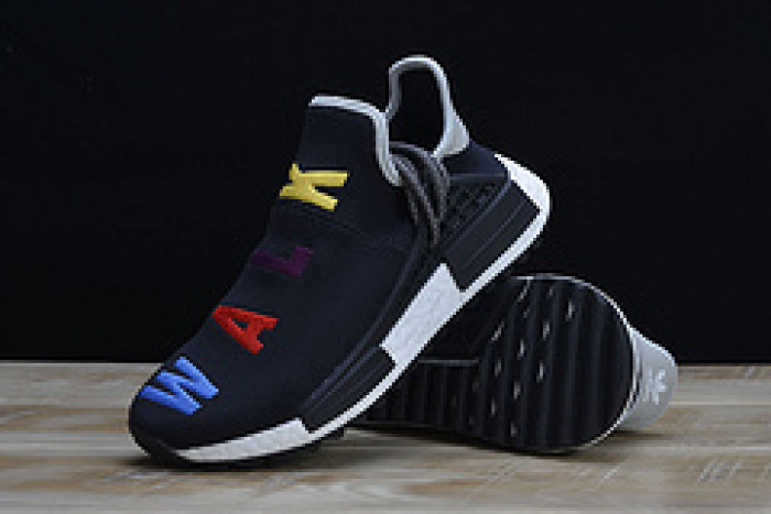 pharrell x nmd hu tri-color black running shoes 114970010