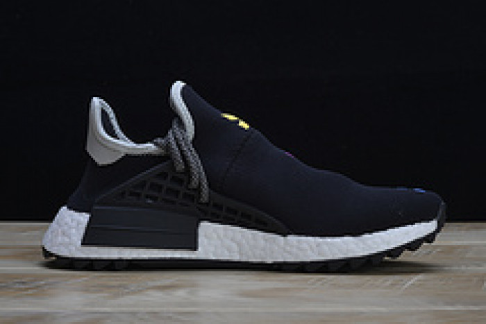 pharrell x nmd hu tri-color black running shoes 114970010
