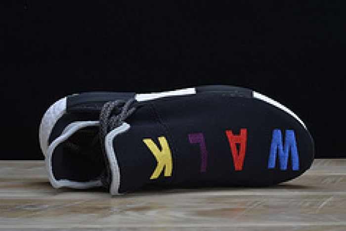pharrell x nmd hu tri-color black running shoes 114970010