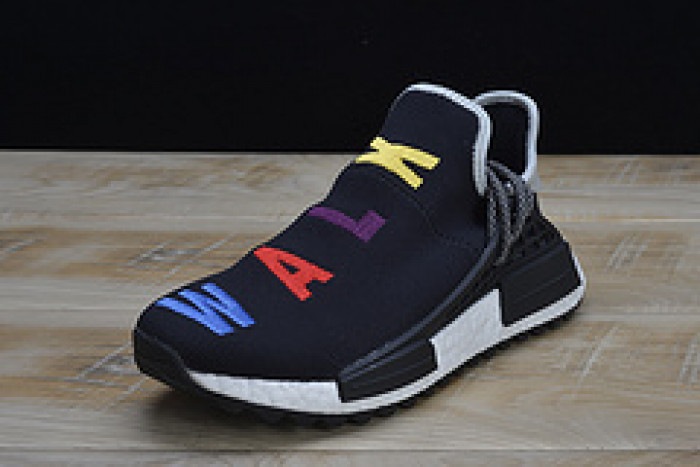 pharrell x nmd hu tri-color black running shoes 114970010