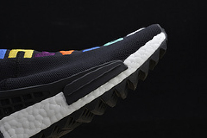 pharrell x nmd hu tri-color black running shoes 114970010