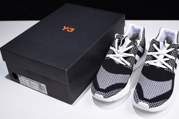 y-3 pure boost zg knit (black / white) aq5731
