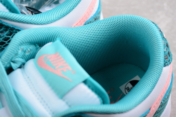 nike dunk low teal snakeskin dr8577-300