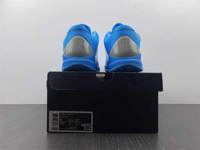 nike zoom kobe 5 blue grey white metallic sliver 407710-102